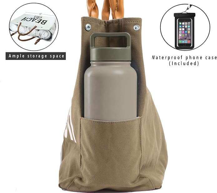 Keho Waterproof Beach Bag with Pockets For Women (Sandproof) - Image 3