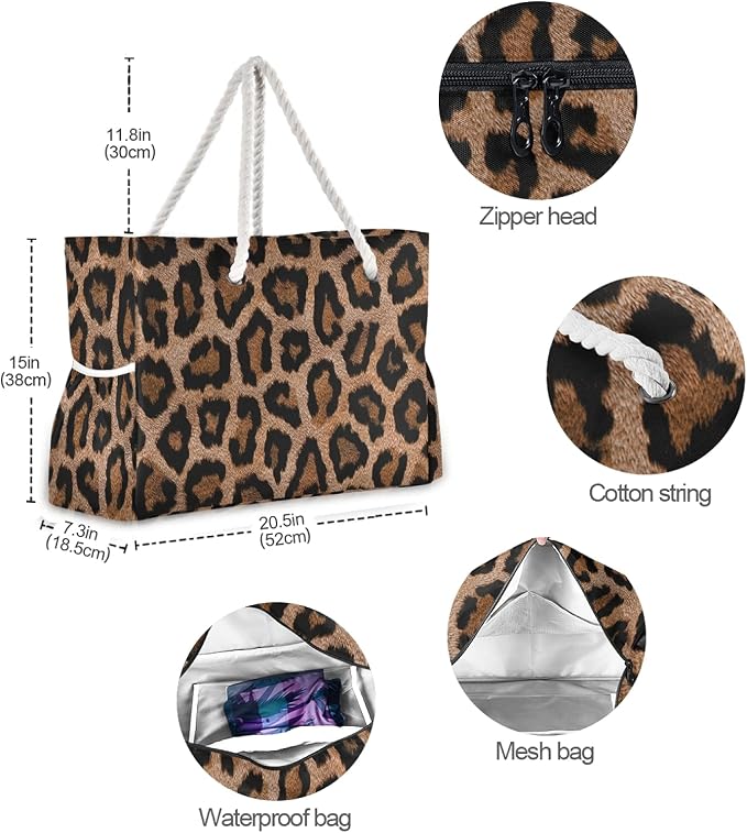 senya Large Beach Shoulder Bags Canvas Tote Water Resistant for Gym Travel Daily - Image 7