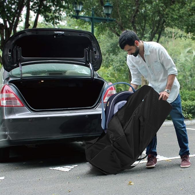 COOLBEBE 42" Sports Duffle Bag - 150L Extra Large Travel Duffel Luggage Bag with Upgrade Zipper, Sturdy & Water Resistant, Black - Image 4