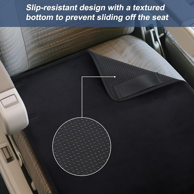 Toddler Airplane Bed | Kids Airplane seat Extender | Easy to Install for ariplane, Train, Cars | Kids Airplane Travel Essentials | Foot Rest Cushion (with Foot Pads) - Image 7