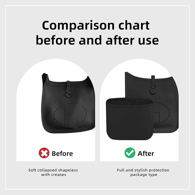 DGAZ Silky Purse Organizer Insert Fits Evelyne TPM/PM/GM/TGM Bags, Luxury Handbag & Tote Organizer, Simplicity bag organizer（Black,GM） | Soft and Lightweight,Perfect Fit,Multi-pocket Storage,Bag Protector,Luxury Bag Care,Handmade,for Smooth Bag Organizer - Image 4