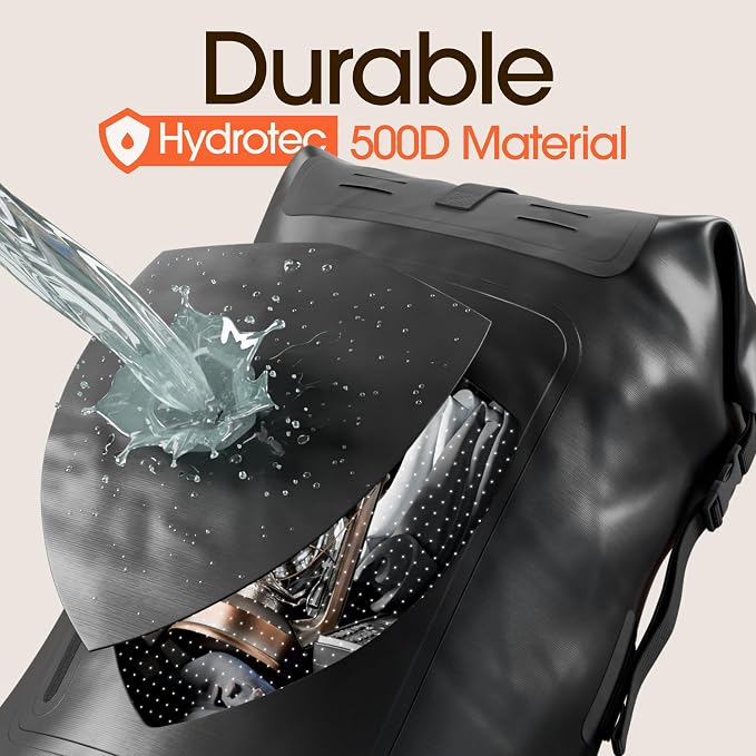 Earth Pak Waterproof Backpack - Heavy Duty Hiking Backpack - Roll-Top Closure Bag - Cushioned Dry Bag Waterproof Phone Case - Image 4