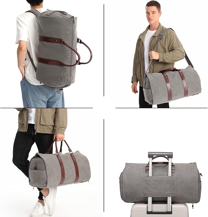 seyfocnia Convertible Travel Garment Bag,Carry on Garment Duffel Bag for Men Women - 2 in 1 Hanging Suitcase Suit Business Travel Bag - Image 7