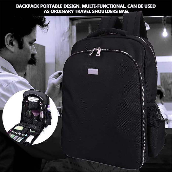 Barber Supplies Bag Organizer for Clippers and Supplies, Portable Clipper Bags and Cases for Men, Cosmetology Bag Hairstylist Clipper Backpack for Barber Accessories Essentials Stuff - Image 2