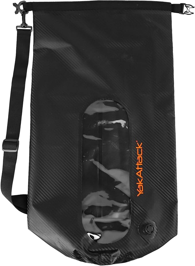 YakAttack 30L Roll-Top Drybag with Air Valve - Black Carbon | Heavy Duty Waterproof Dry Bag for Kayaking, Boating, Camping & Paddleboarding | Large Marine Drybag for Gear Protection & Storage - Image 4