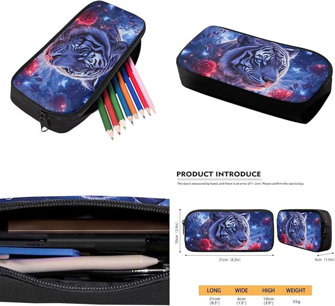 Sacred Tiger Bookbag and Lunch Box Set for Boys Ages 5-11 School Bag Primary Kindergarten Middle Lightweight Kids Backpack Pencil Case Portable Water Bottle Holder 4Pcs Set 17 inch - Image 5