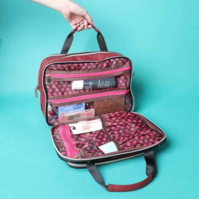 Nicole Lee Cosmetic Makeup Bag for Women - Multi Organization Toiletry Travel Bag with 5 Compartments (Success in New York) - Image 8