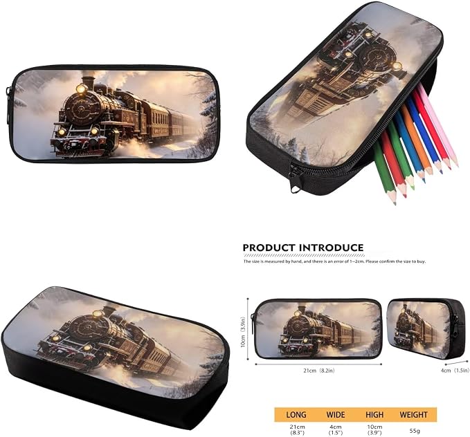 Steam Train Backpack with Lunch Box Kids Girls 6-8/8-10 Retro Bookbag for 2nd Grade Elementary School Back Pack and Lunchbox 4 in 1 Primary Schoolbag Set - Image 6