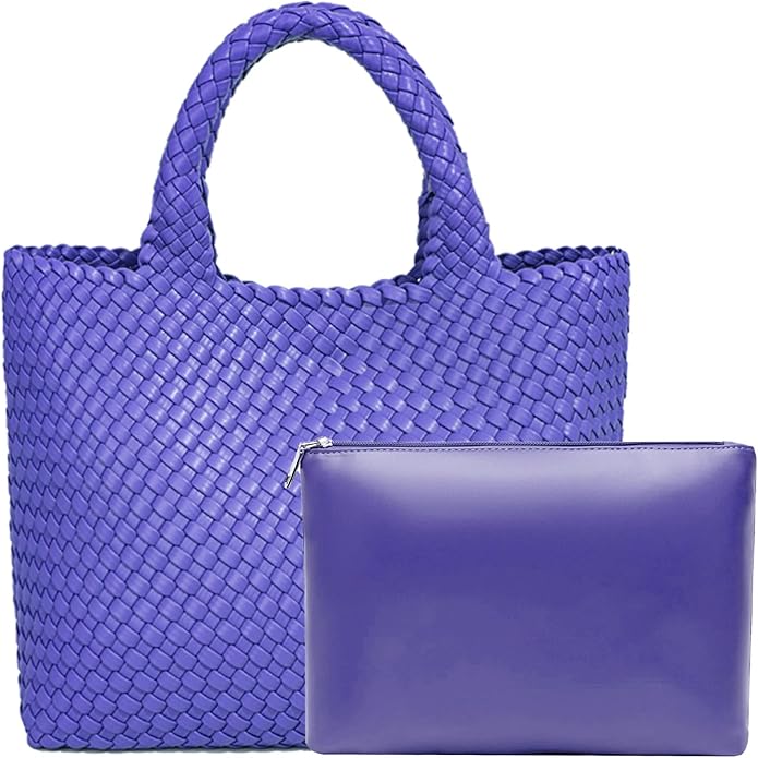 JINMANXUE Fashion Woven Bag Shopper Bag Travel Handbags and Purses Women Tote Bag Large Capacity Shoulder Bags by JINMANXUE