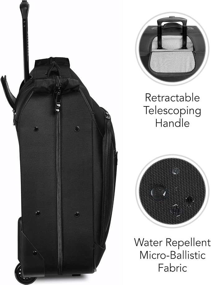 Wally Bags Solutions 45" Premium Rolling Garment Bag with Multiple Pockets - Image 5