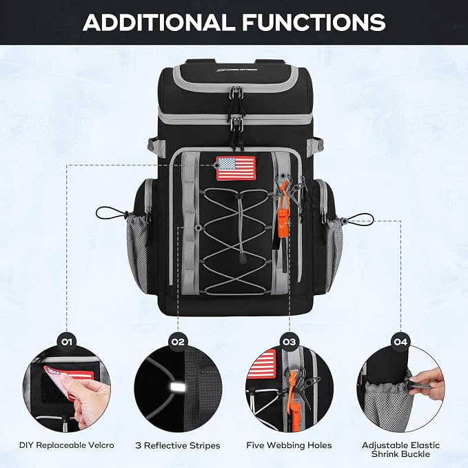 Maelstrom 35/50 Can Insulated Backpack Cooler, Leakproof Soft Lunch Ice Bag | Keeps Food Cold For 16h, Peva Liner, Durable Nylon, Ergonomic Padding. Perfect For Men, Women, Camping, Beach, Hiking, Travel - Image 5