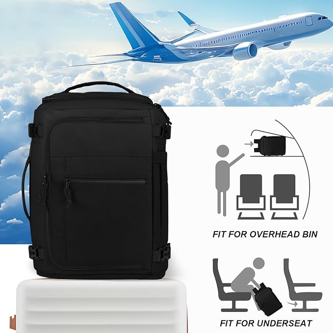 Carry On Travel Backpack Flight Approved Laptop Backpack for Women Men | Personal Item Travel Bag, Casual Weekender Daypack with Wet Pocket for Business, Hiking - Image 4