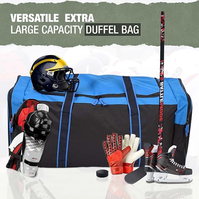 Jetstream Heavy Duty Multi Pocket Durable Sports Gym Equipment Travel Duffel Bag - Image 7