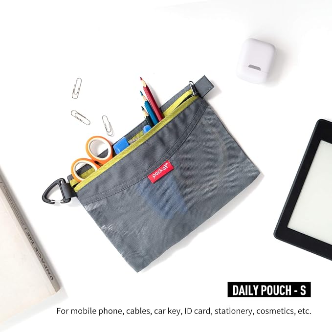 pack all Grey Bundle | Water Resistant 2 Pcs Shoe Bag & 3 Pcs Zipper Pouch Set for Travel, Home, Outdoor - Image 7