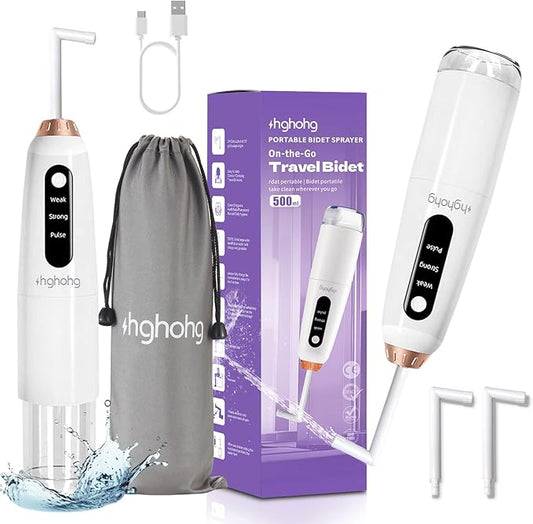 Portable Travel Bidet, Electric, 500ML Large Capacity, for Personal Hygiene, Postpartum Care, Outdoor, Camping