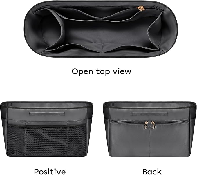 GIVLEFLY Purse Organizer Insert for Tote Bag, 9.84 Inch Satin Bag Organizer, Multi Pocket Handbag Organizer for Everyday Totes - Image 8