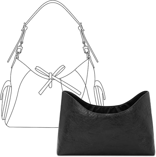 Handbag Organizer Insert for LV Carryall Cargo, Custom Fit Inside Premium Matte Black Lightweight WaterResistant Purse Insert with Cup Holder Accessories with Zipper by FANJIProject
