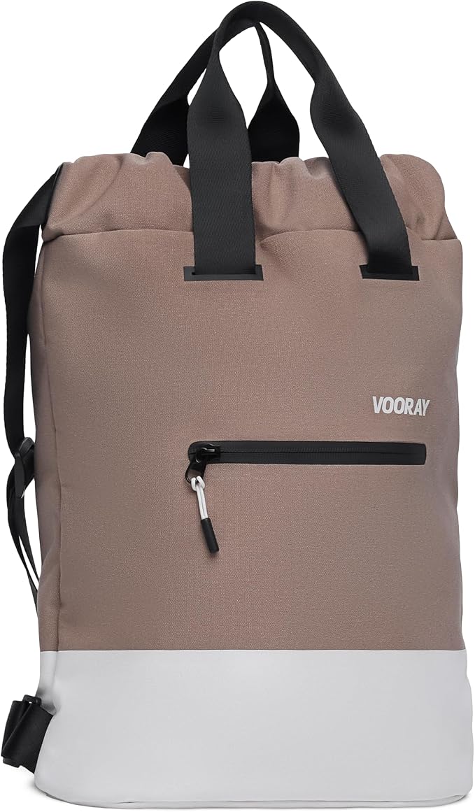 VOORAY 23L Flex Cinch Drawstring Backpack, Neutral Color Block – Lightweight Travel Bag, Sports Gym Backpack for Women & Men, Weekender Bag - Image 4