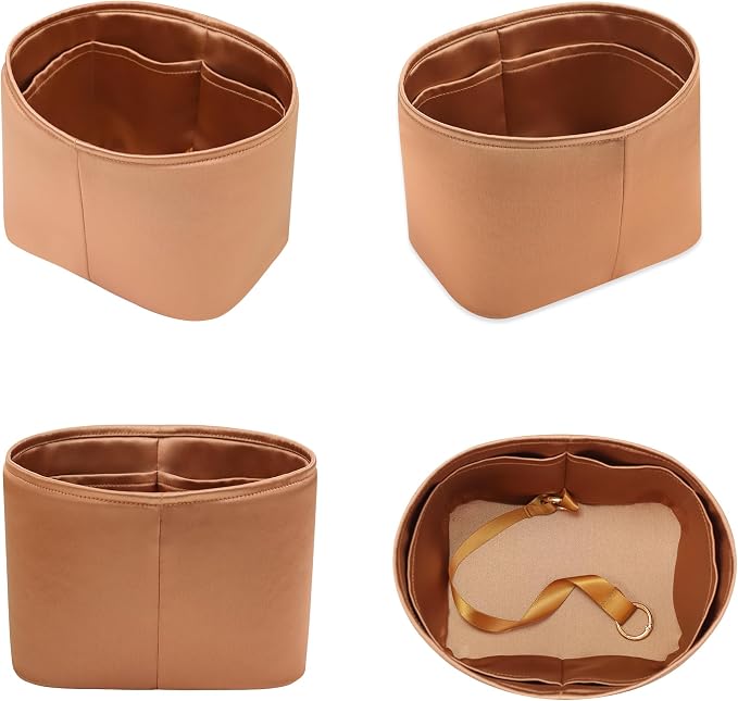 Fits for Picotin 22 Bag Insert, Premium Silk Purse Organizer Insert, Smooth Touch & Lightweight， Luxury Handbag Organizer with Gift Box Fits For Hermes(PC22,Gold) - Image 7