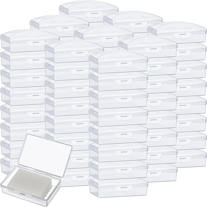 Reallnaive 50 Pcs Travel Soap Container Portable Plastic Soap Boxes Bulk with Lid Homeless Donations Bulk Gym Shower Tour Groups Hotel Outdoor Camping (White) - Image 9