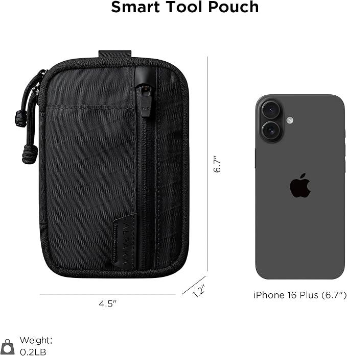 ALPAKA Admin Pouch Pro EDC Organizer Tool Pouch Black X-Pac X42 | Smooth Zipper, Weatherproof Storage for Electronics, Cables, Travel Accessories - Image 4