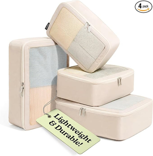 Vandel TSA-Friendly Packing Cubes for Carry On, Mesh Suitcase Organizer Bags Set, Small Packing Cubes for Travel Organizer Bags for Women with Mesh Panel and Durable Zippers, Luggage Cube Set of 4 by VANDEL