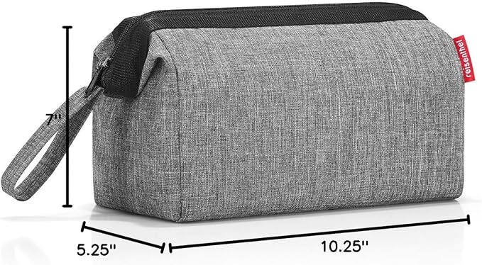 reisenthel Travelcosmetic Toiletries Bag, Structured Pouch with Wristlet, Twist Silver - Image 6