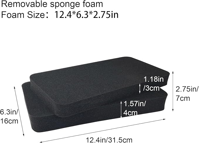 Hard Storage Case with Customizable Foam Insert - Protective EVA Case for Cameras, Gaming Consoles, Precision Instruments and Stethoscopes - Image 3