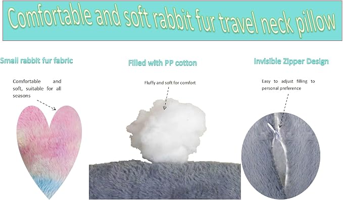 Car Travel Pillow, car Pillow for Kids and Adults, Ergonomic Travel Pillow Providing Neck and Body Support, a Sleep aid, Children's Travel Pillow - Gray - Image 7