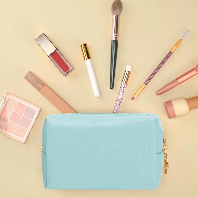 50 Pcs Makeup Bag Bulk PU Leather DIY Cosmetic Plain Preppy Makeup Pouch Portable Waterproof Toiletry Bags for Women Travel Pencil Case Cosmetic Organizer (Multicolor) - Image 7