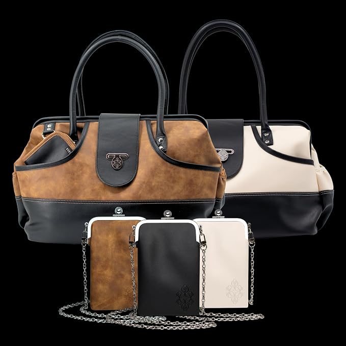 Borsali Weekender Bag for Women - Travel Carry On Duffel -Vegan Leather with Travel Wallet, Packing Cubes, Shoe Covers & Glasses Case (Brown/Brown) - Image 10