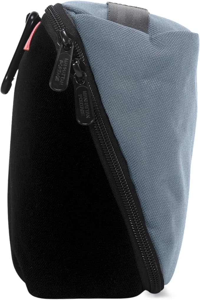 Manhattan Portage Newtown Toiletry Case Water Resistant Made with1000D Cordura For Everyday Use (Black/Grey) - Image 4