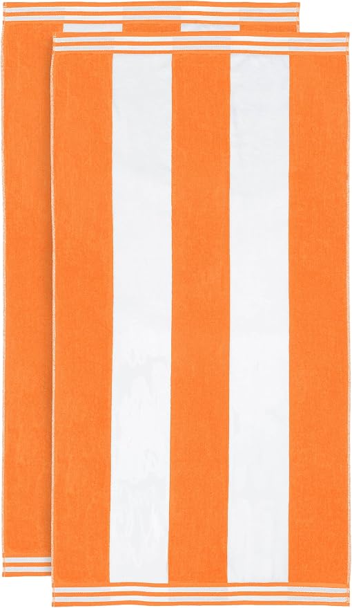 Superior Oversized Beach Towel, Orange (Set of 2) - Image 2