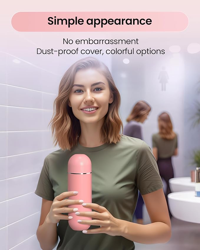 Portable Bidet for Travel & Camping - Manual Squeeze Handheld Peri Bottle for Feminine Hygiene, 3 Leak-Proof Seals, Extendable Sprayer with Rotating Nozzle for Men & Women (Upgrade Pink, General)