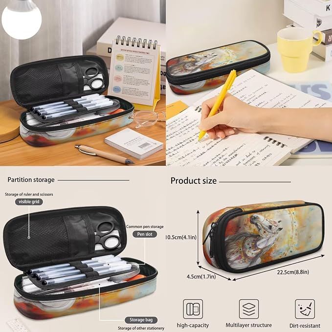 Horse Backpack for Kids Boys Preschool Elementary Backpacks with Reusable Lunch Bag Pencil Case Pouch Water Bottle Carrier Bag 4 PCS Set - Image 6