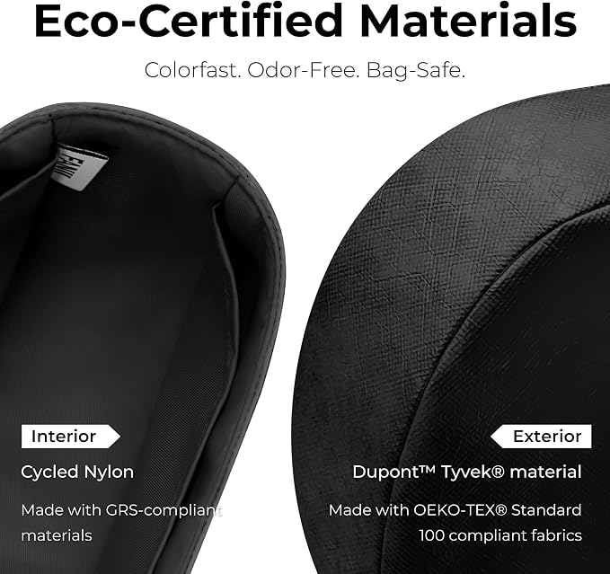 Purse Organizer Insert Compatible with COACH Hall Soft | Handcrafted DuPont™ Tyvek®, Precision 1:1 Custom Fit, Matte Black, Keep Bag Clean & Protected for Travel & Commute - Image 5