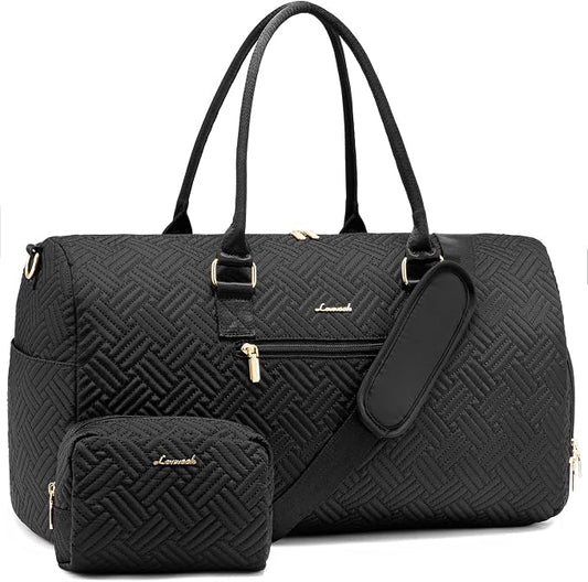 LOVEVOOK Travel Duffle Bag, Weekender Bag for Women with Toiletry Bag, Carry on Overnight Bag with Shoe Compartment, Gym Duffel Bag with Wet Pocket, Mommy Hospital Bags for Labor and Delivery by LOVEVOOK