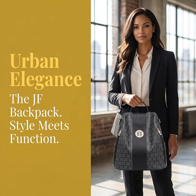 Women Fashion Backpack Purse Multi Pockets Anti-Theft Rucksack Travel Shoulder Bag Handbag - Image 2