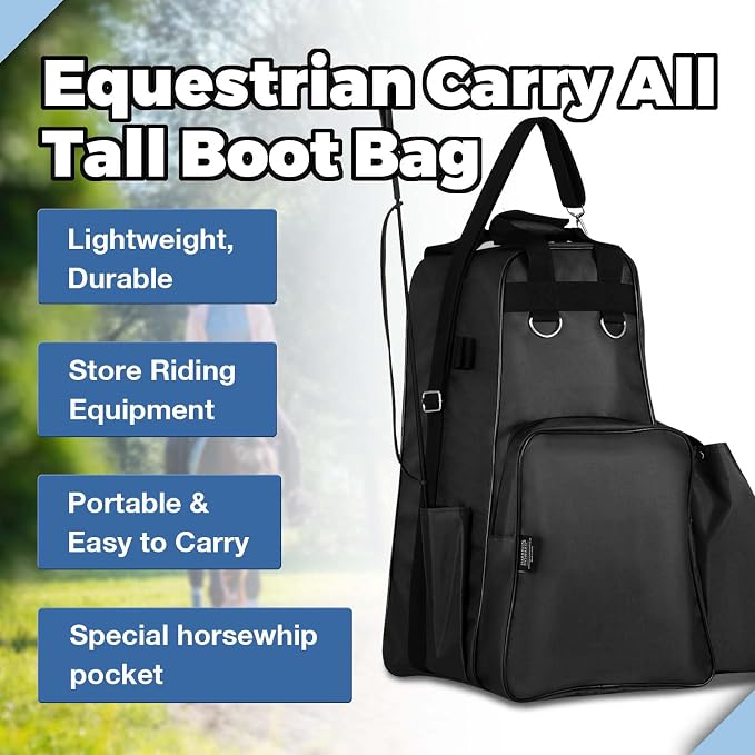 Harrison Howard Equestrian Pack Equipment Multi-Functional Carry Bag for Boots Helmet Horsewhip Horse Riding Pack Equipment - Image 2