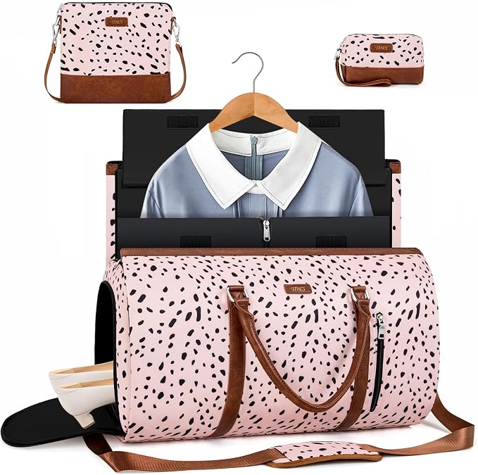 Convertible 2-in-1 Garment Bags for Travel, Carry On Garment Duffle Bag With Shoe Compartment Large Weekender Bag for Women Men Hanging Suitcase Suit Travel Duffel Overnight Bags 4pcs Set - Image 8