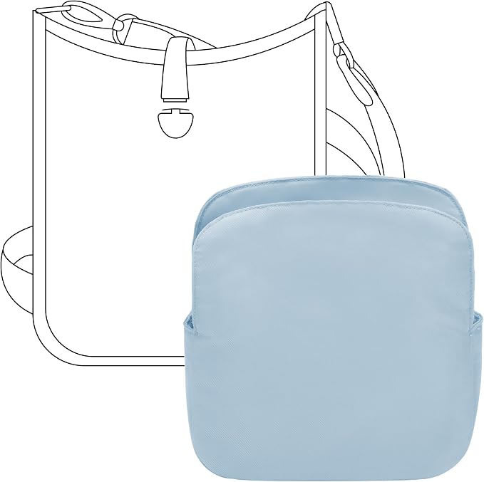 Purse Organizer Insert for HERMES Evelyne16 Handbag,Custom Fit Inside Premium Celeste Lightweight WaterResistant Tote Bag Insert by FANJIProject