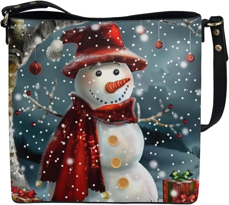 HUGS IDEA Boho Bags for Women Leather Handbag Shoulder Bucket Crossbody Purse - Image 3