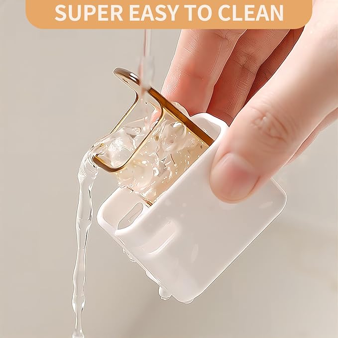 Wall Mounted Toothbrush Holders for Bathroom,Strong Self Adhesive Tooth Brush Holder with Cover, Toothbrush Heads Organizer for Family, 3 Pcs Clear White - Image 6