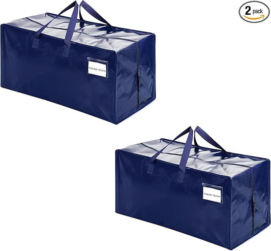 VENO 2 Pack Heavy Duty Moving Bags with Backpack Straps, Zippers & Handles, Extra Large Packing Bags for College Dorm Essentials, Moving Supplies Alternative to Cardboard Moving Boxes by Veno