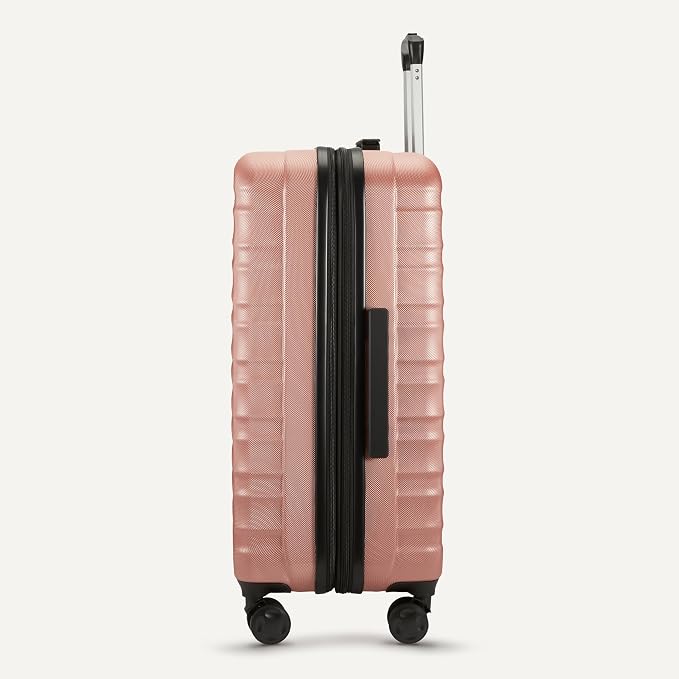 Amazon Basics 30" Hardside Large Checked Luggage, Expandable For Up to 15% More Space, Scratch-Resistant Surface, Four Multi-directional Wheels, Rose Gold - Image 5