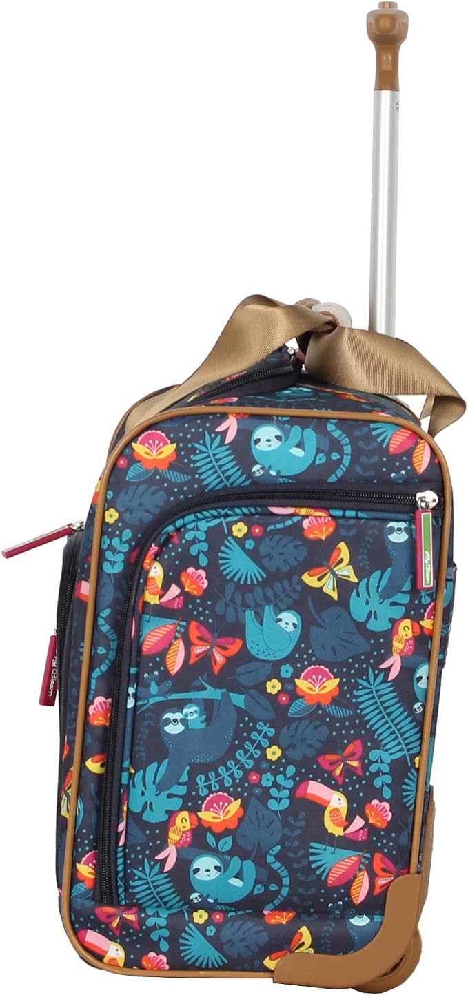 Lily Bloom Designer 15 Inch Carry On - Weekender Overnight Business Travel Luggage - Lightweight 2- Rolling Wheels Suitcase - Under Seat Rolling Bag for Women (Sloth to Me) - Image 3