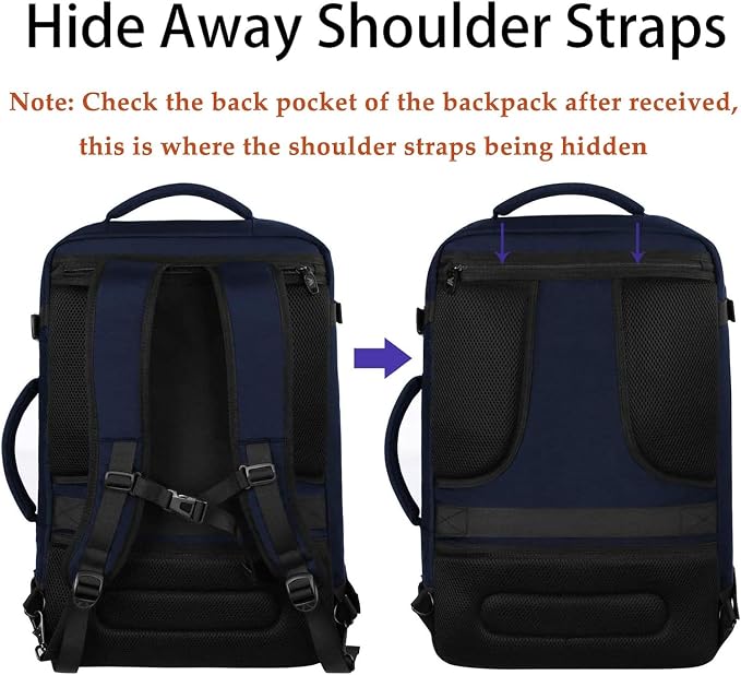 MATEIN Extra Large Mens Travel Backpack Carry on, Expandable Traveling Backpack for Men Airline Approved, Water Resistant Business Casual Daypack, Traveler Gift, Blue | Airline Approved, Water Resistant, Business Casual Daypack for Traveling, Internati... - Image 6