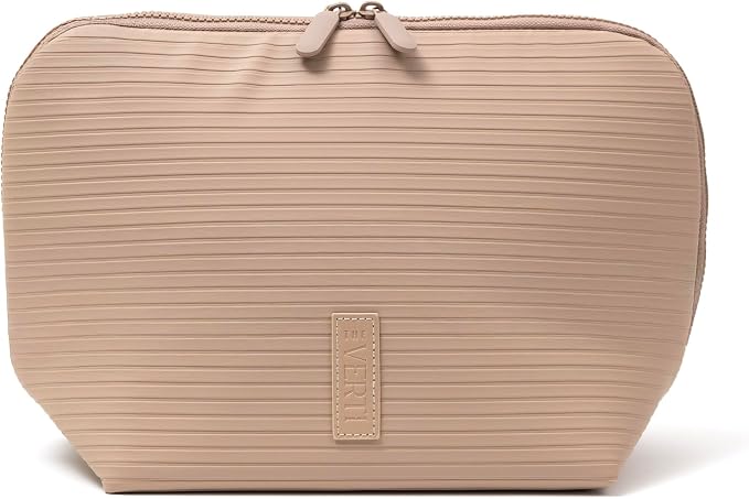 THE VERTI-Vertical Waterproof Makeup & Toiletry Bag | 23-Pocket Organizer with Upright, Fold-Down Design for Skincare, Toiletries & Essentials (Sandstone, Medium) - Image 4