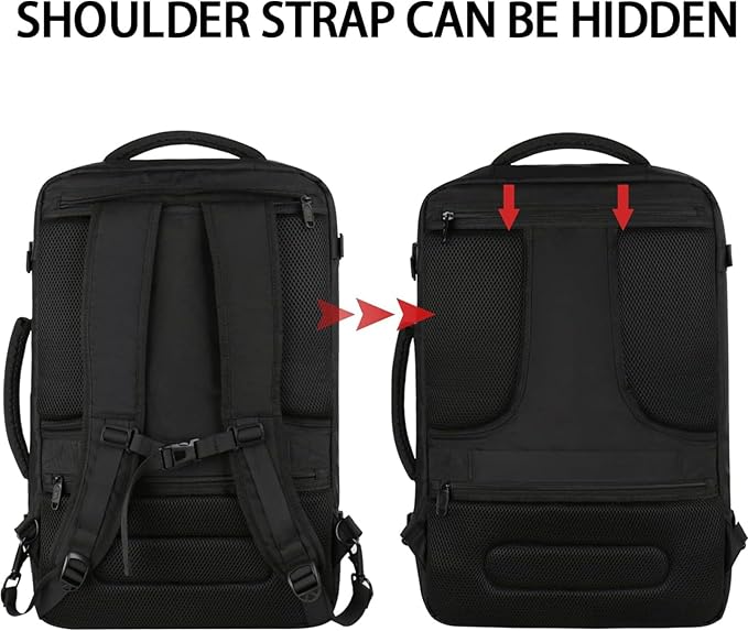Vancropak 35L Carry on Bags for Airplanes, Luggage Backpack for Travel | Airline Approved Travel Bag, Adjustable Strap, Hidden Shoulder Strap, Weekender Business Daypack, Water Resistant Backpack - Image 3