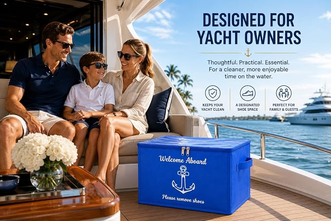 Premium Marine Shoe Storage Box for Yacht & Boat Owners – Luxury Waterproof Boat Shoe Organizer with Clear Top, Keeps Deck Clean & Interior Protected - Image 7